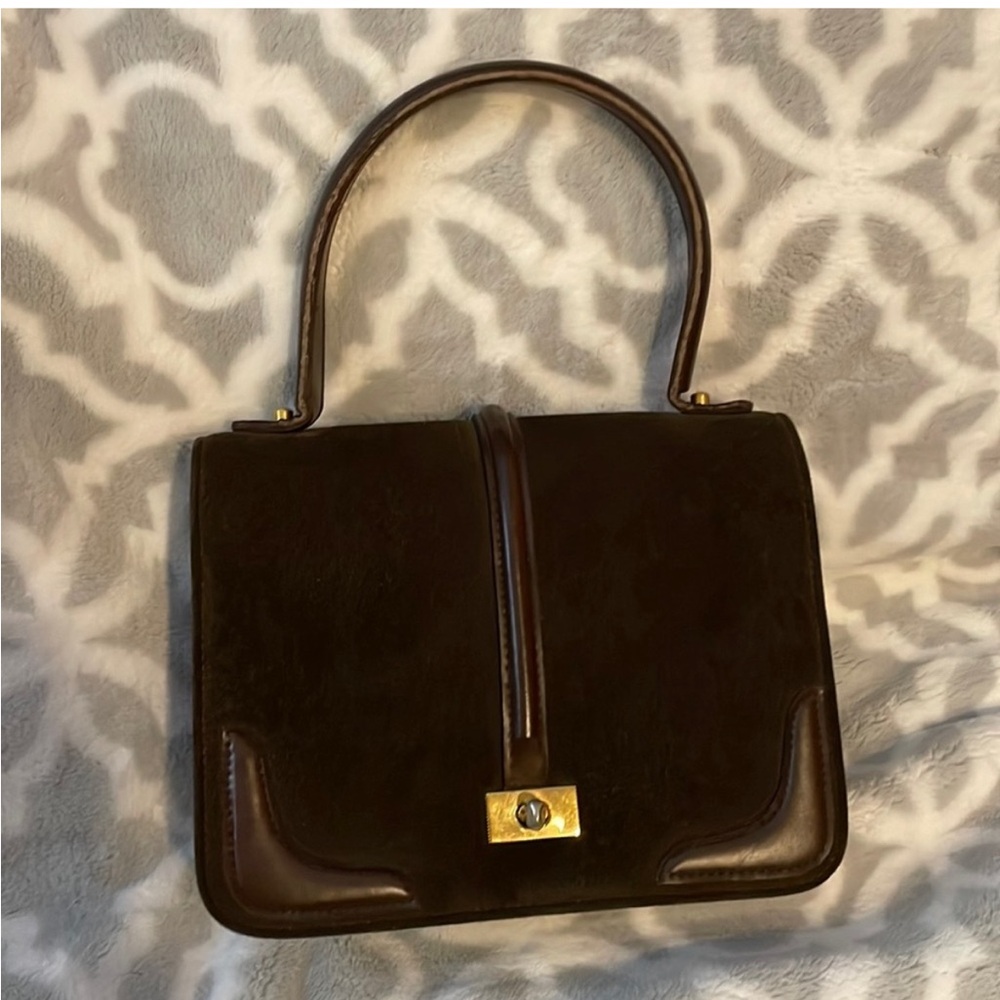 Like New Vintage Tano Of Madrid Spain Leather /Suede Lady Bag